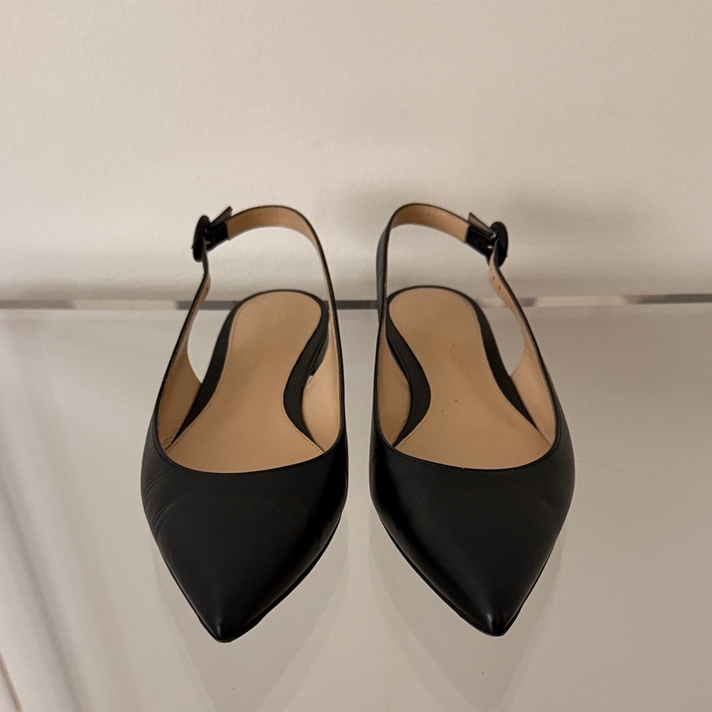 Designer Black Slingback Women's Shoes